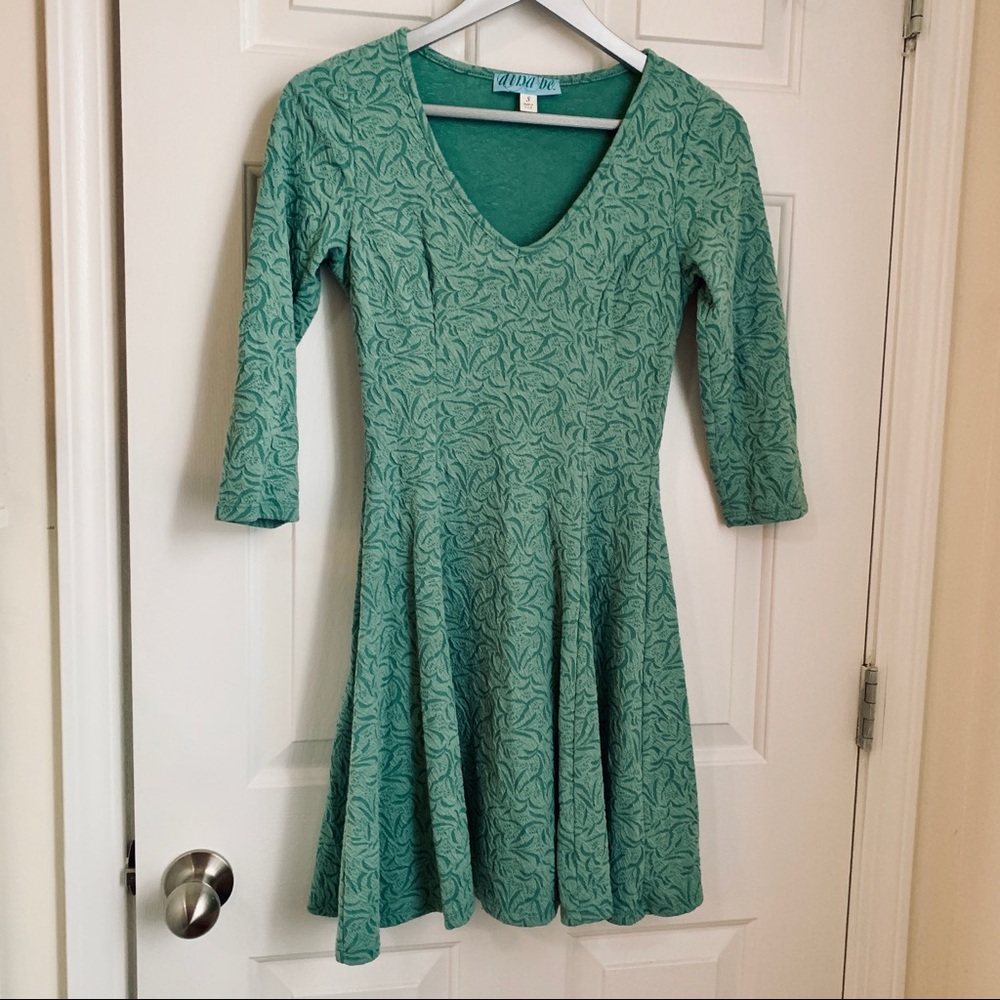 Francesca’s Mint Green Fit & Flare Dress